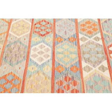 Tappeto Kilim Afghanistan bianco arancione 147x197