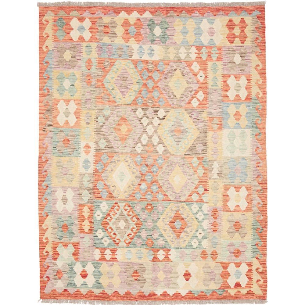 Tappeto Kilim Afghanistan giallo marrone 150x193