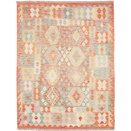 Tappeto Kilim Afghanistan giallo marrone 150x193