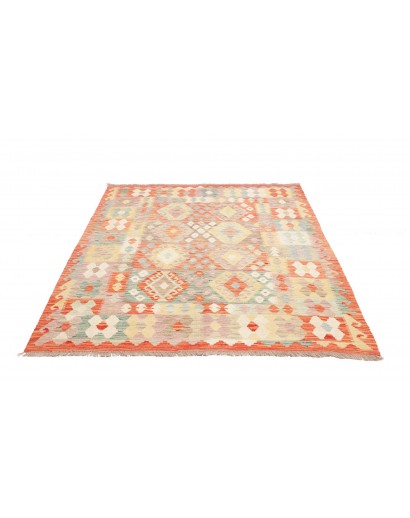 Tappeto Kilim Afghanistan giallo marrone 150x193