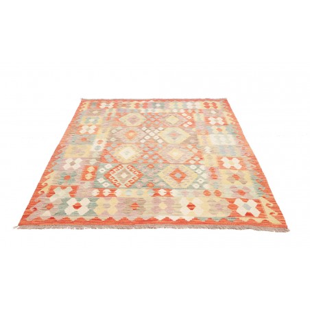 Tappeto Kilim Afghanistan giallo marrone 150x193