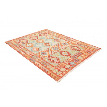 Tappeto Kilim Afghanistan giallo arancione 153x201