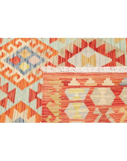 Tappeto Kilim Afghanistan giallo arancione 153x201