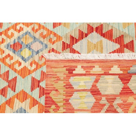 Tappeto Kilim Afghanistan giallo arancione 153x201