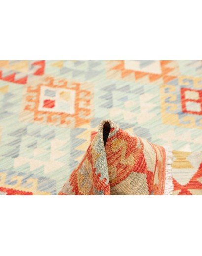 Tappeto Kilim Afghanistan giallo arancione 153x201