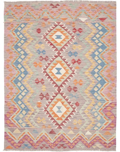 Tappeto Kilim Afghanistan marrone arancione 148x199