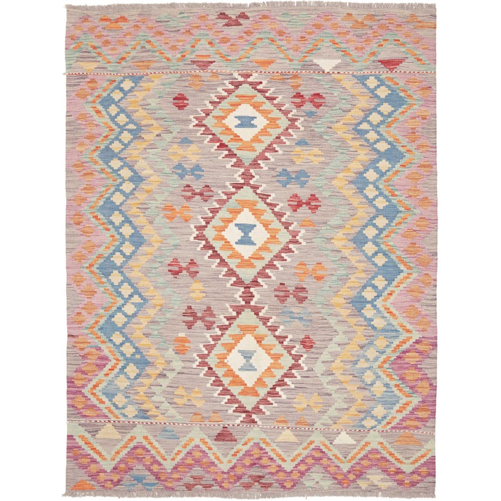 Tappeto Kilim Afghanistan marrone arancione 148x199
