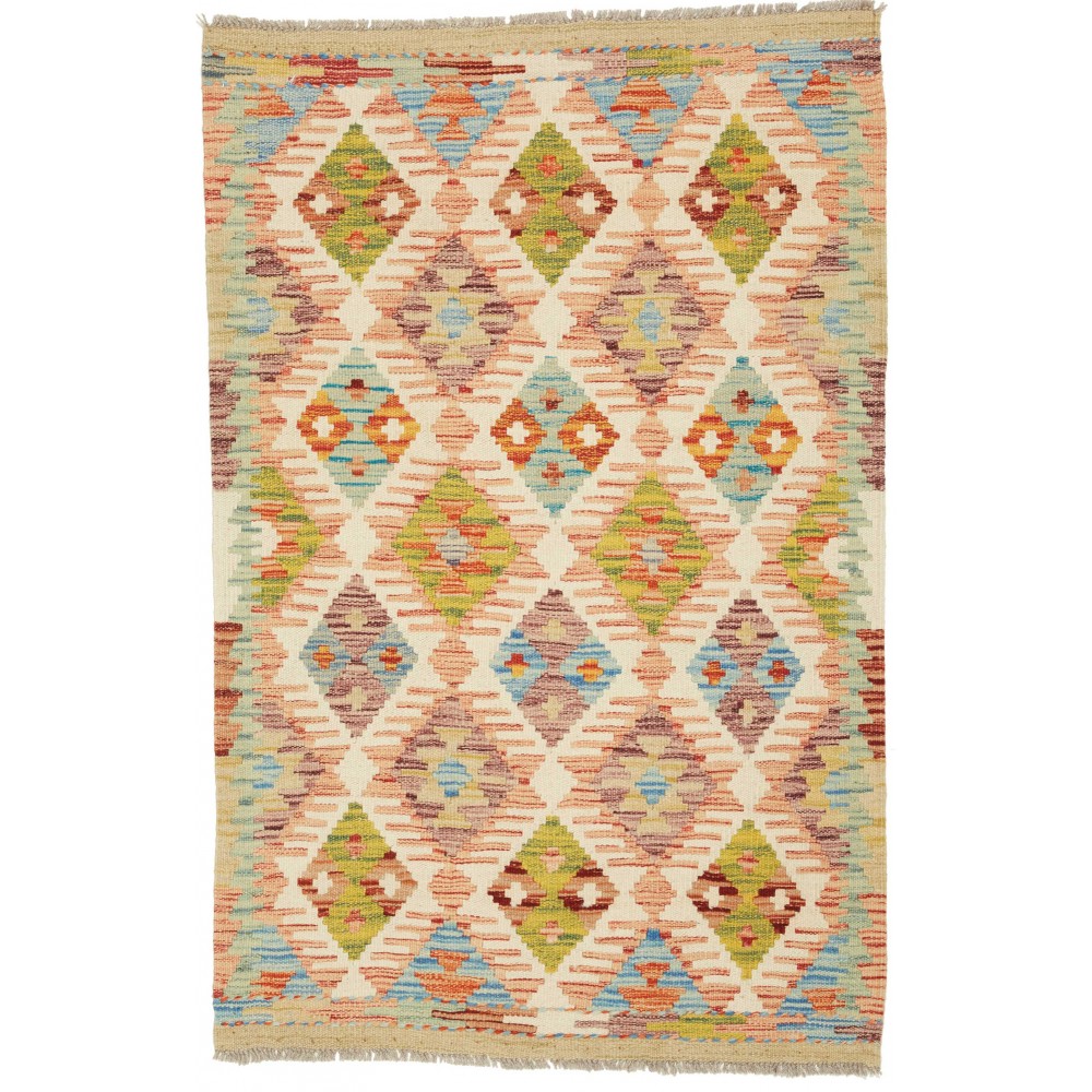 Tappeto Kilim Afghanistan marrone arancione 78x121 Tappeto Kilim Afghanistan marrone arancione 78x121