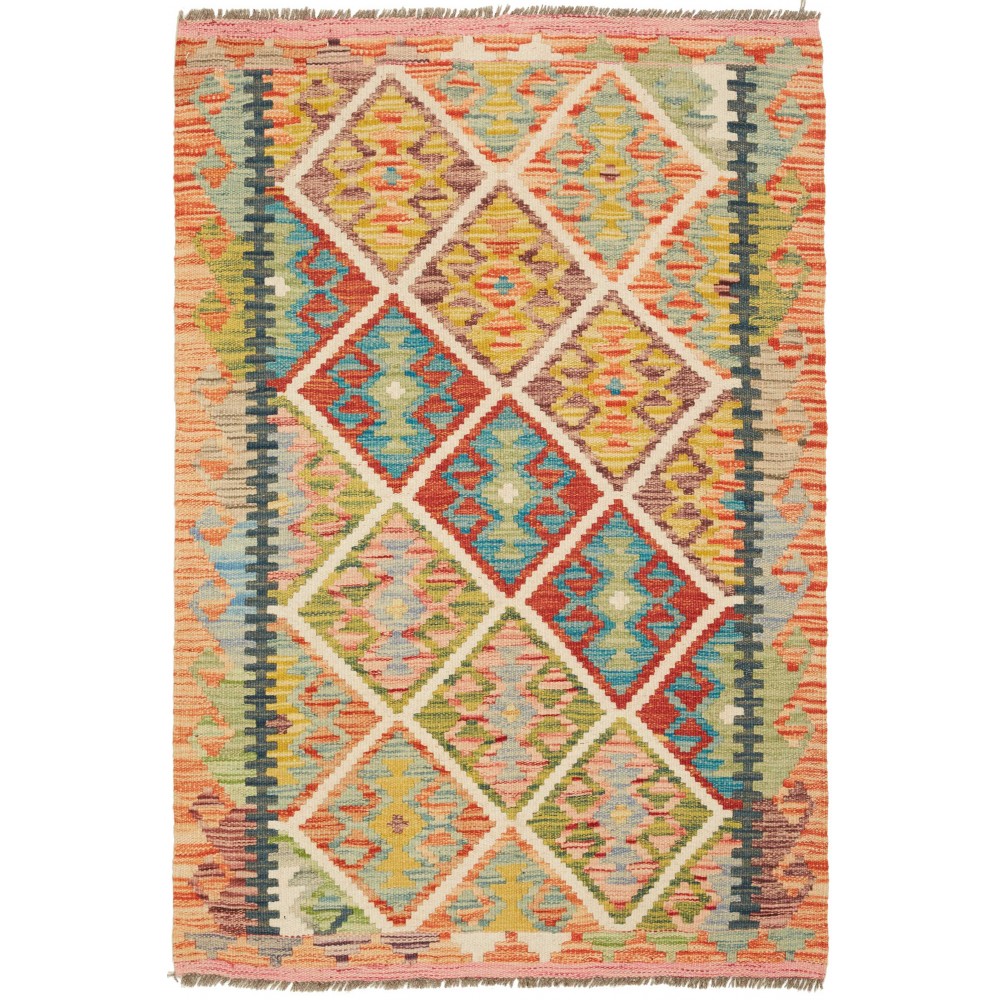 Tappeto Kilim Afghanistan marrone 86x127