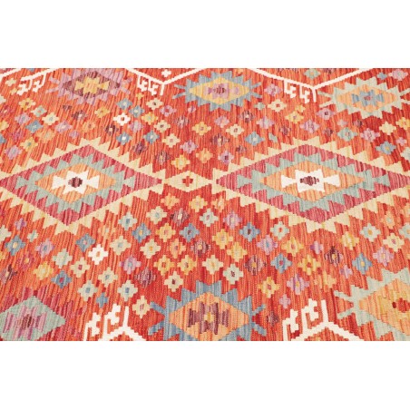 Tappeto Kilim Afghanistan arancione marrone 148x195