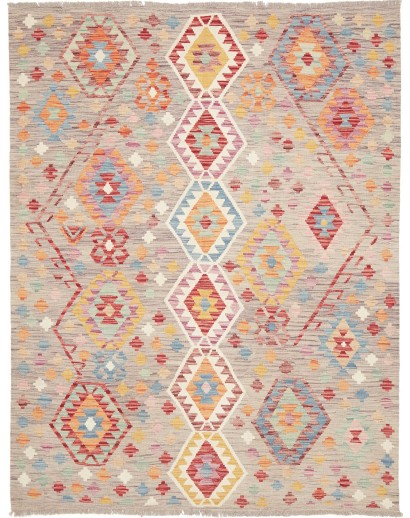 Tappeto Kilim Afghanistan beige marrone 159x206