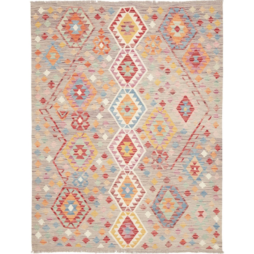 Tappeto Kilim Afghanistan beige marrone 159x206