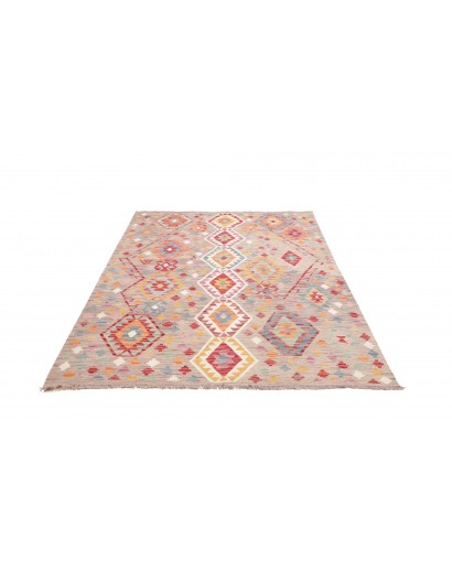 Tappeto Kilim Afghanistan beige marrone 159x206