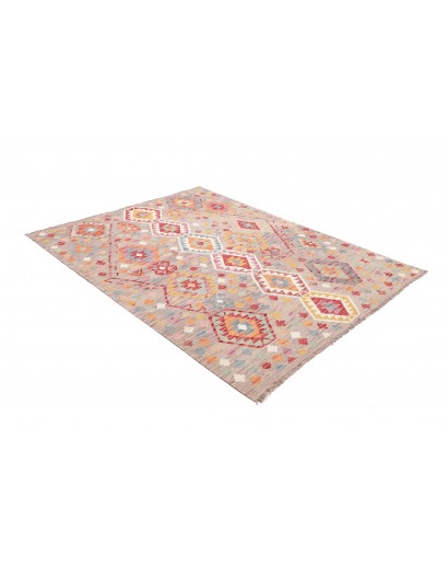 Tappeto Kilim Afghanistan beige marrone 159x206