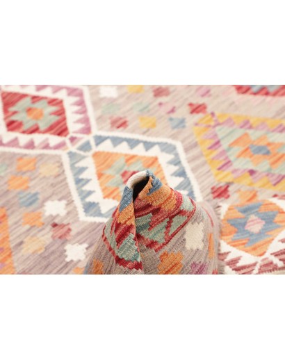 Tappeto Kilim Afghanistan beige marrone 159x206