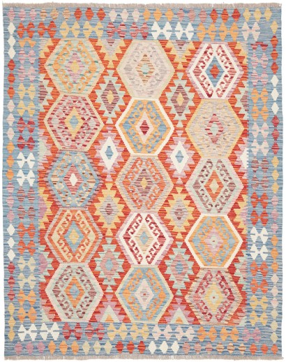 Tappeto Kilim Afghanistan beige marrone 155x196