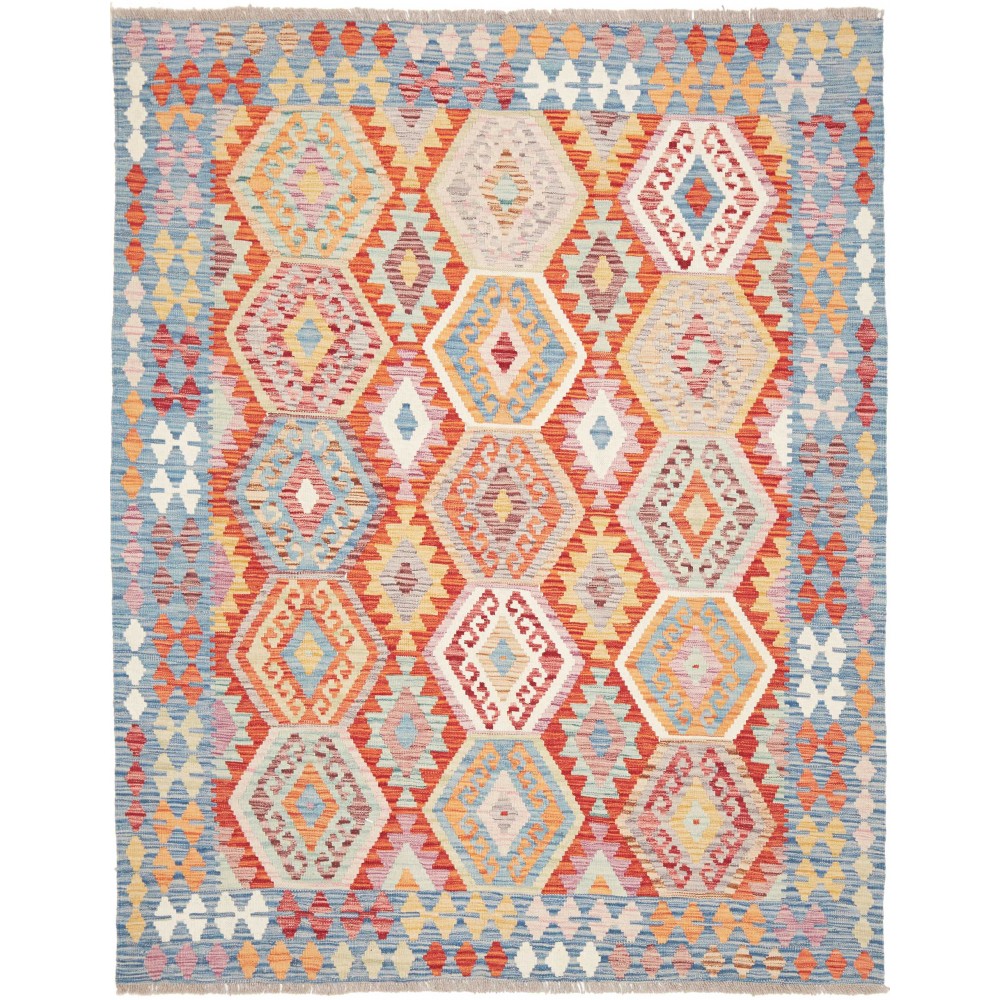 Tappeto Kilim Afghanistan beige marrone 155x196