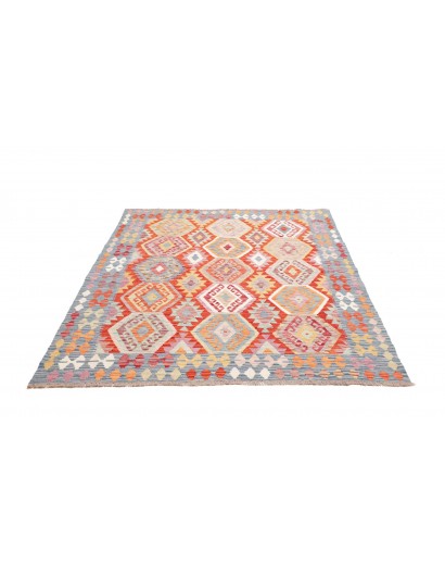 Tappeto Kilim Afghanistan beige marrone 155x196
