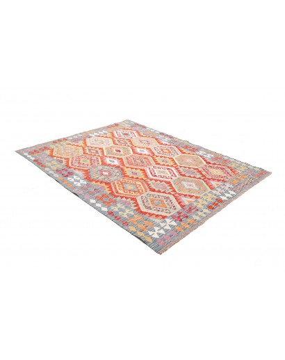 Tappeto Kilim Afghanistan beige marrone 155x196