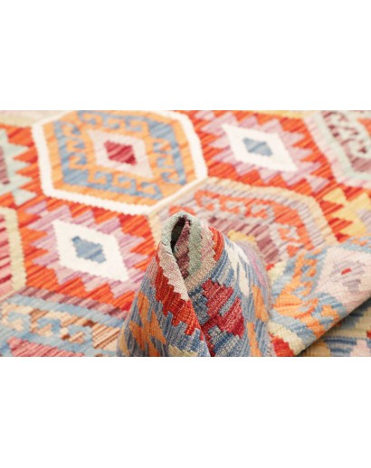 Tappeto Kilim Afghanistan beige marrone 155x196