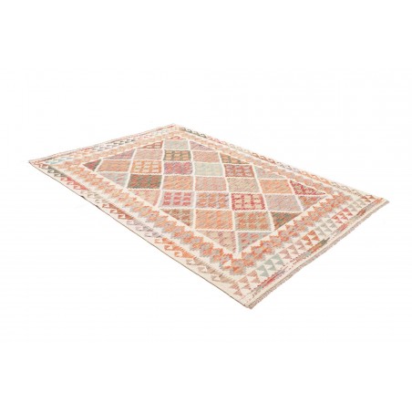 Tappeto Kilim Afghanistan bianco marrone 153x215