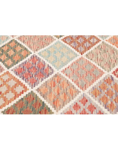 Tappeto Kilim Afghanistan bianco marrone 153x215