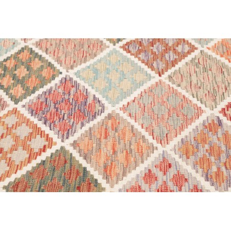 Tappeto Kilim Afghanistan bianco marrone 153x215