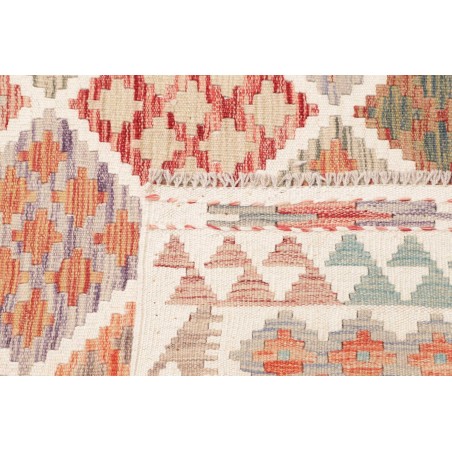 Tappeto Kilim Afghanistan bianco marrone 153x215