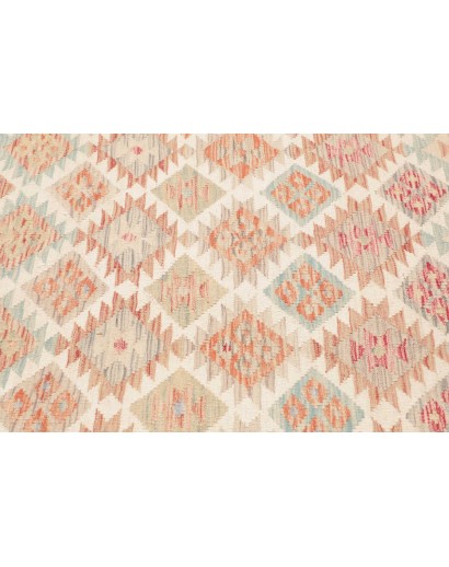 Tappeto Kilim Afghanistan bianco giallo 153x192