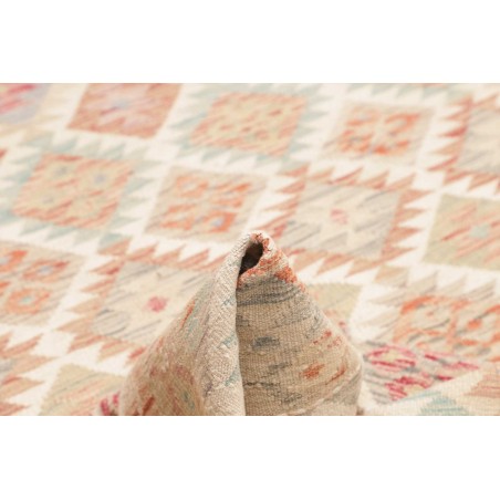 Tappeto Kilim Afghanistan bianco giallo 153x192