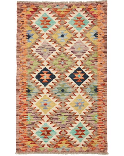Tappeto Kilim Afghanistan marrone beige 75x122