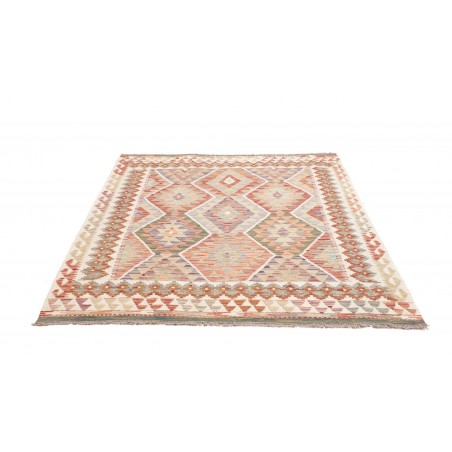 Tappeto Kilim Afghanistan beige bianco 161x188