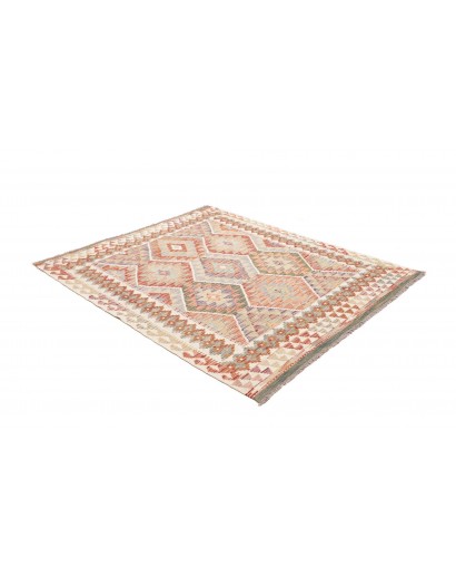 Tappeto Kilim Afghanistan beige bianco 161x188