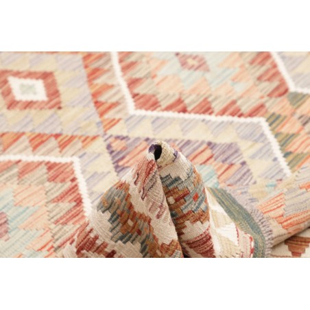 Tappeto Kilim Afghanistan beige bianco 161x188