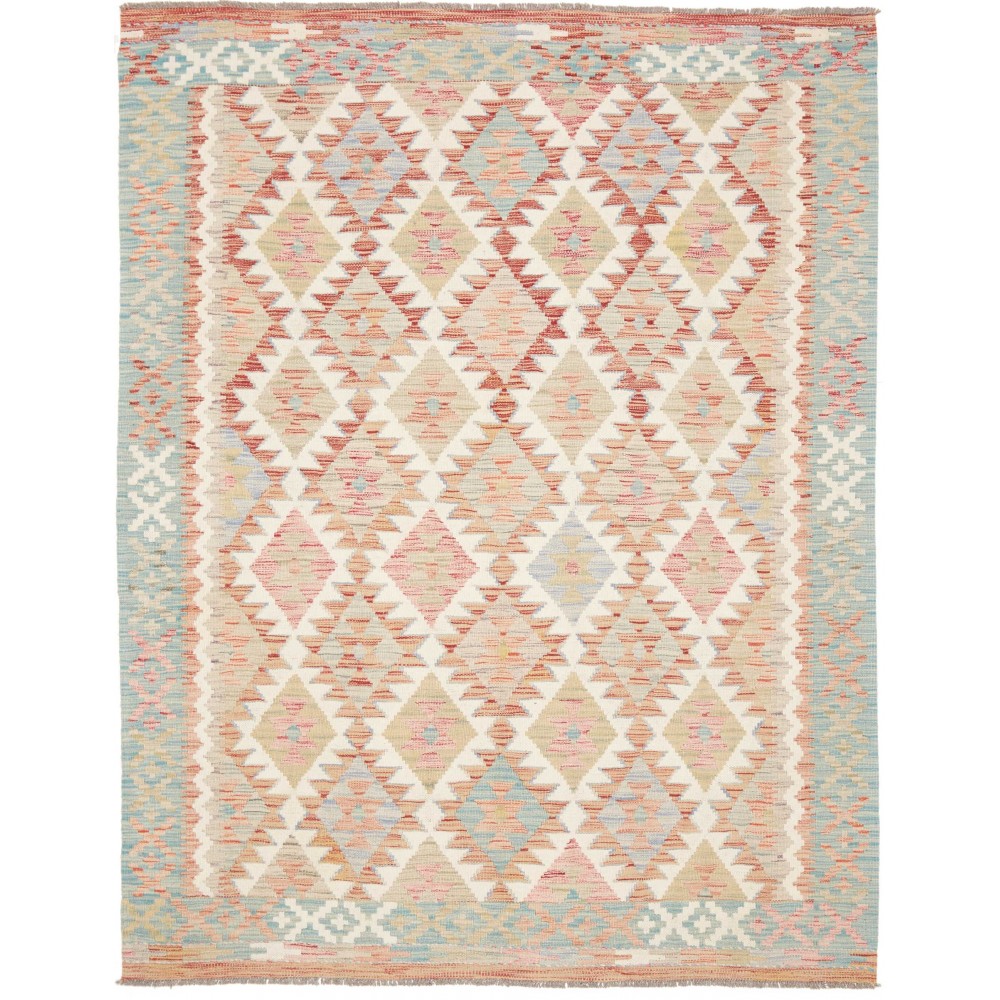 Tappeto Kilim Afghanistan bianco marrone 153x196