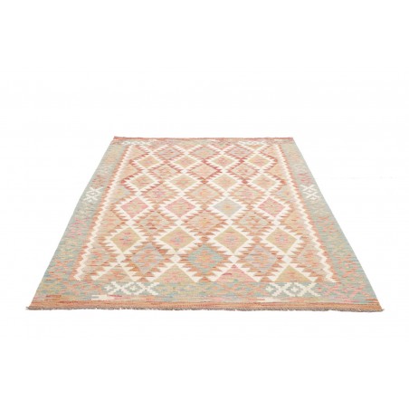 Tappeto Kilim Afghanistan bianco marrone 153x196
