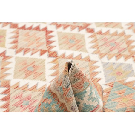 Tappeto Kilim Afghanistan bianco marrone 153x196