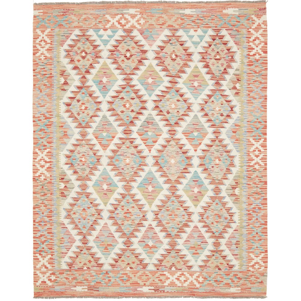 Tappeto Kilim Afghanistan bianco marrone 155x195