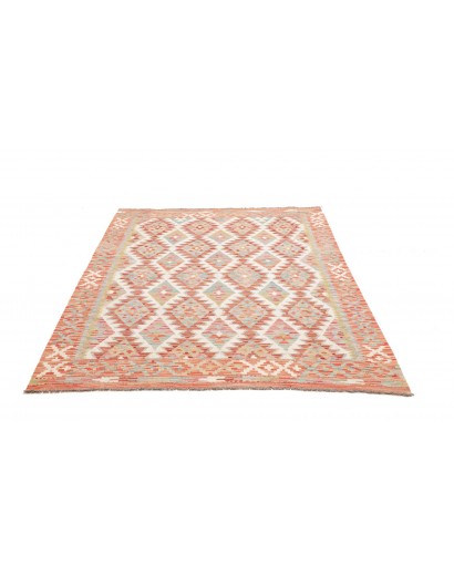 Tappeto Kilim Afghanistan bianco marrone 155x195