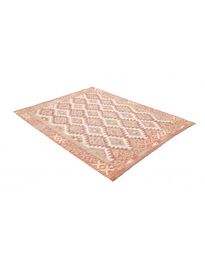 Tappeto Kilim Afghanistan bianco marrone 155x195