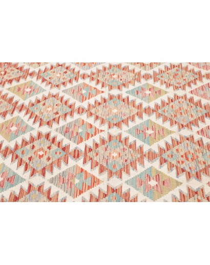 Tappeto Kilim Afghanistan bianco marrone 155x195