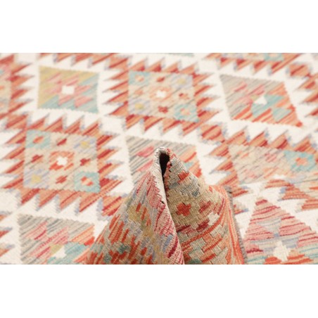 Tappeto Kilim Afghanistan bianco marrone 155x195