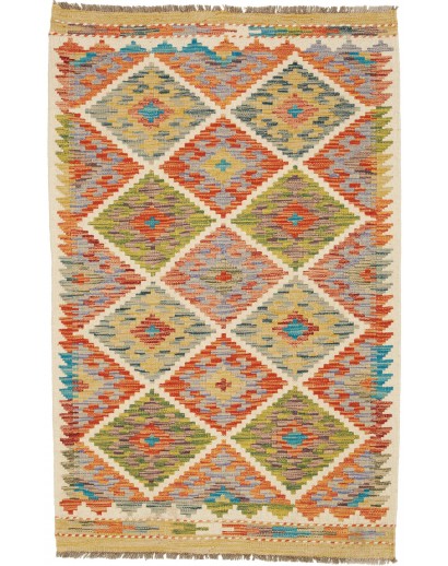 Tappeto Kilim Afghanistan marrone beige 82x127