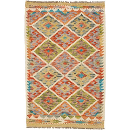 Tappeto Kilim Afghanistan marrone beige 82x127
