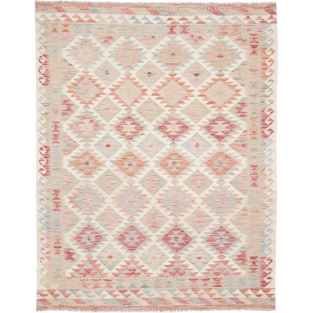 Tappeto Kilim Afghanistan bianco beige 115x194