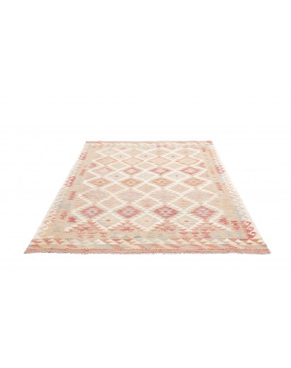 Tappeto Kilim Afghanistan bianco beige 115x194