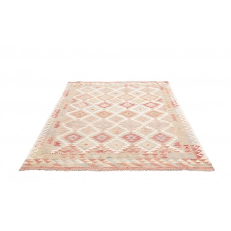 Tappeto Kilim Afghanistan bianco beige 115x194