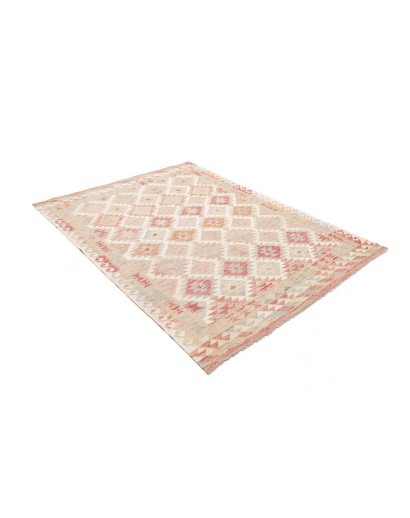 Tappeto Kilim Afghanistan bianco beige 115x194