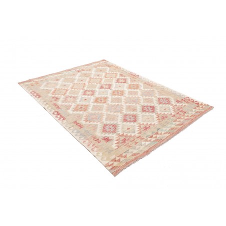 Tappeto Kilim Afghanistan bianco beige 115x194