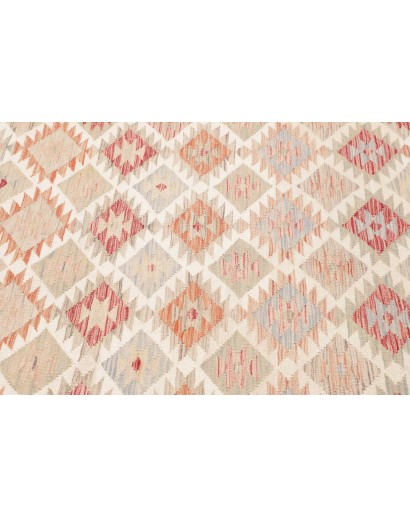Tappeto Kilim Afghanistan bianco beige 115x194
